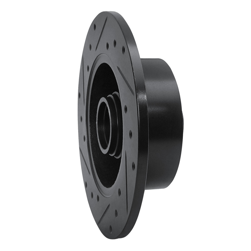 Audi A4 Brake Rotor (1) - Rear Right - R1 Concepts - Drilled & Slotted - Black - `96-`08